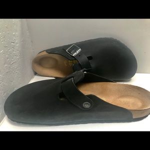 Birkenstock Boston clogs black leather size 44